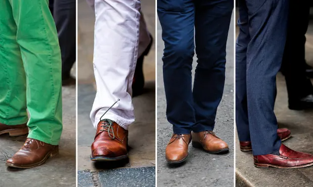 Brown Shoe Elegance Stepping Out in Style on London's Streets